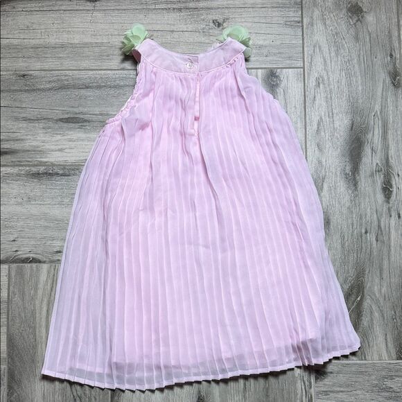 Blueberi Boulevard Light Pink Dress with Green Accents - Picture 5 of 7